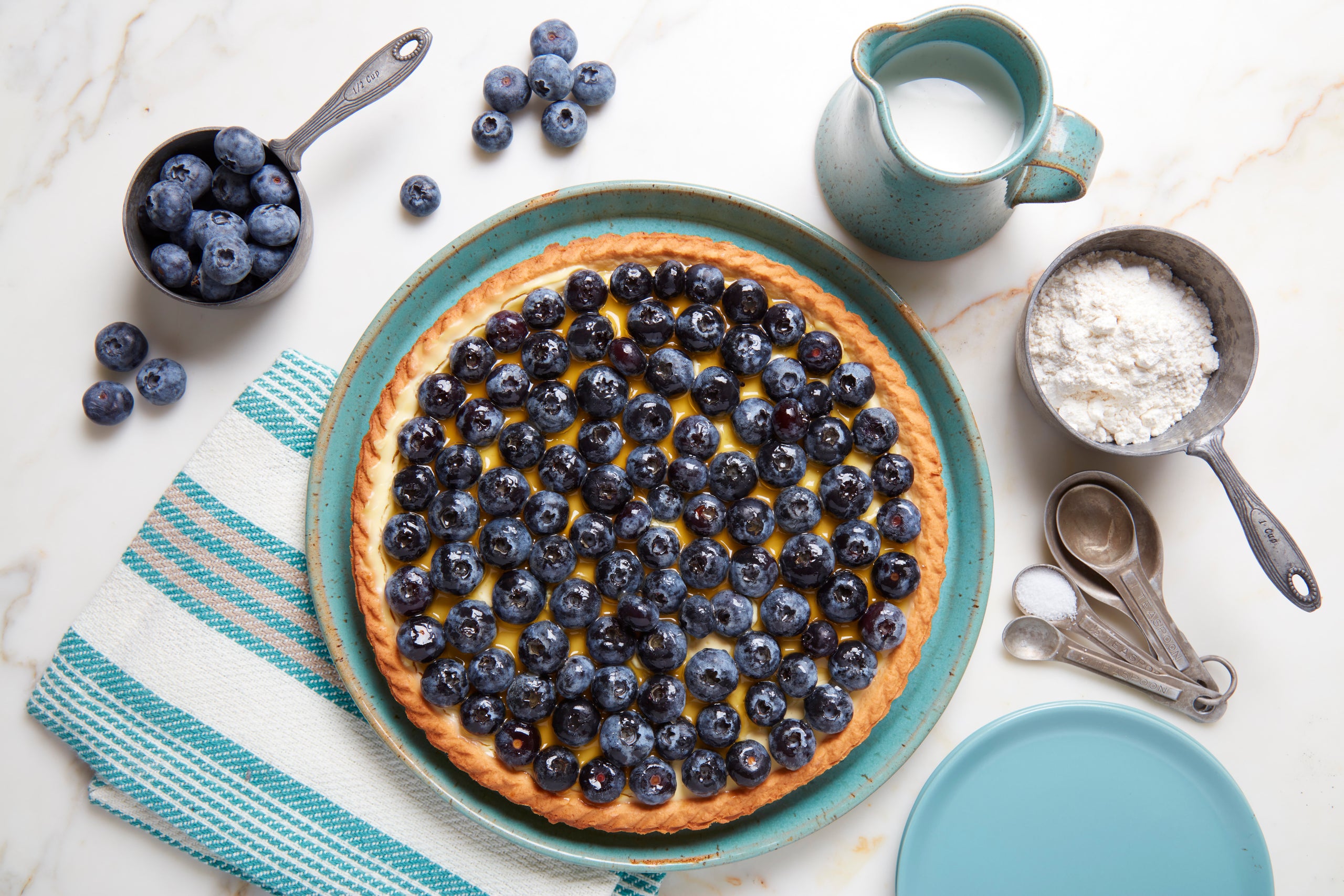 Large 9" Fresh Berry Custard Pie Peasant Pies